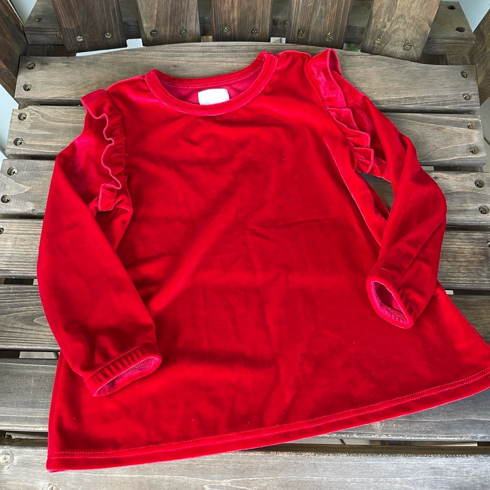 BCBG Red Velour Tunic